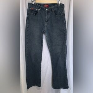 Chaps Women's Straight Leg Blue Denim Jeans Size 12 99% Cotton 1% Spandex